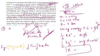 Physics Problem 01 A small glider is placed against a compressed spring  UrduHindi [upl. by Dani]