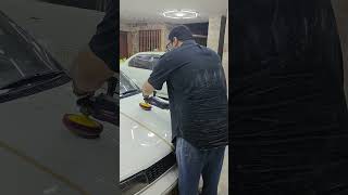 Wet sanding paint correction compound polishing Auto detailing cardetailling shorts detailing [upl. by Novhaj]