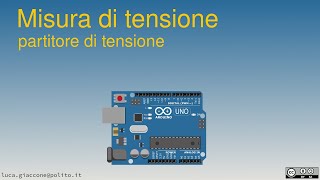 Misura di tensione con Arduino Applicazione partitore di tensione [upl. by Irek831]