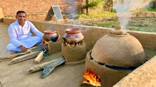 How to Make Multiple Clay Stoves  Primitive Technology Of Outdoor Cooking Stoves  Mitti Ka Chulha [upl. by Enilrem]