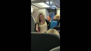 RAW American Airlines flight attendant says quothit mequot to angry passenger [upl. by Dee]