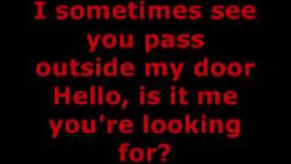 LIONEL RICHIE  HELLO LYRICS [upl. by Yelbmik316]