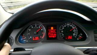 Audi A6 C6 4F 42 V8 auf Autobahn 250 kmh dann kam die Abfahrt [upl. by Tat]