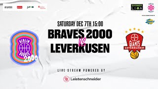 Berlin Braves 2000 vs Bayer Giants Leverkusen GW10  BARMER 2 Basketball Bundesliga ProB Nord [upl. by Pliske862]