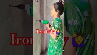 Iron lady power ironlady trending vairalvideo shortvideo ytshortsvideo rajnaval comedy funny [upl. by Eellehs]