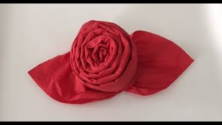 DIY How to Fold a Napkin Into a Rose Napkin Folding MadeByFate 171 [upl. by Siffre]