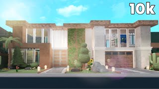 Roblox  Bloxburg 10k Modern Aesthetic Botanical Mansion EXTERIOR [upl. by Aelram]