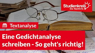 Eine Gedichtanalyse schreiben  So gehts richtig  Deutsch verstehen mit dem Studienkreis [upl. by Oni]