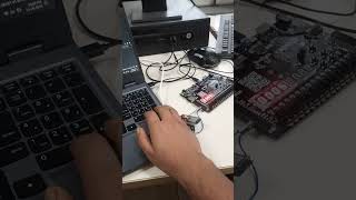 Uart video demonstration on boolean fpga board [upl. by Enilrahc145]