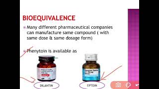 Bioequivalence of Drugs  Pharmacology Phenytoin [upl. by Niac]