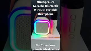 Mini Speaker Karaoke Bluetooth Wireless Portable Microphone [upl. by Aenahs508]