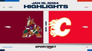 NHL Highlights  Coyotes vs Flames  January 16 2024 [upl. by Cattan]