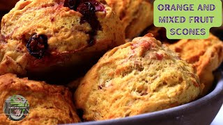 Easy Orange and Mixed Fruit Scones Traditional Irish Scones in 20 Minutes [upl. by Yrekcaz597]