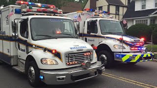 Teaneck Township 4th Of July Parade 2015 wTeaneck Ambulance [upl. by Ellinad]