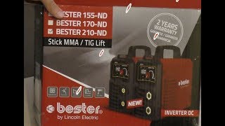 Bester 210ND Spawarka inwertorowa Lincoln Electric MMA Lift Tig 200A unboxing [upl. by Reitman]