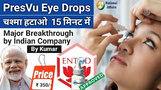 PresVu Eye Drops That Can Remove Reading Glasses In 15 Mins  Entod Pharmaceuticals  Presbyopia [upl. by Shiverick380]