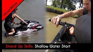 Stand Up Jet Ski Skills Shallow Water Start [upl. by Dahraf]