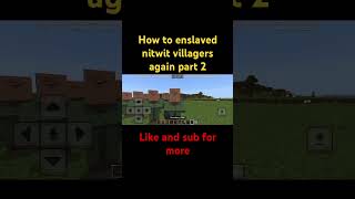 How to enslaved nitwit again part 2 minecraft annoyingvillagers minecraftmeme [upl. by Brocky920]