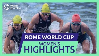 Race Highlights  2024 ROME WORLD TRIATHLON CUP  Women [upl. by Aima]