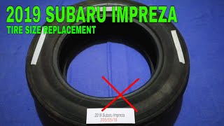 🚗 🚕 2019 Subaru Impreza Tire Size 🔴 [upl. by Tonneson170]