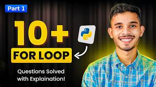 For Loop In Python  10 Problems Solved amp Explained  Python for Beginners [upl. by Fredric]