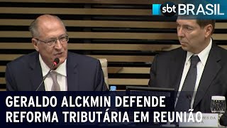 Geraldo Alckmin defende reforma tributária em reunião na Fiesp  SBT Brasil 160123 [upl. by Suivart]