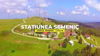 Stațiunea Semenic Vârful Semenic 1445 m FILMARE AERIANA [upl. by Adyam]