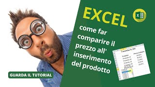 Excel come far comparire il prezzo allinserimento del prodotto [upl. by Maris540]