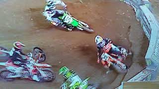 Cooper Webb Crash Heat race Nashville Supercross [upl. by Nref]