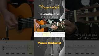 Disenchanted  My Chemical Romance  Fingerstyle Guitar Tutorial  TAB amp Lyrics [upl. by Laband]