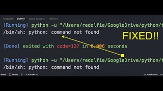 PYTHON How to fix zsh command not found PYTHON error in VS CODE [upl. by Chew]