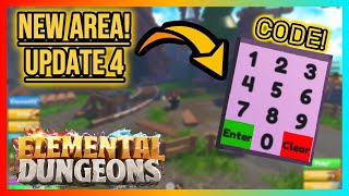 NEW ROOM AND SECRET CODE UPDATE 4  Elemental Dungeons [upl. by Maddi]