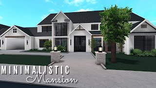 Bloxburg Minimalistic Mansion House Build Roblox Realistic Build [upl. by Ollie160]