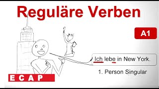 REGULÄRE VERBEN KONJUGATION PRÄSENS GRAMMATIK A1 [upl. by Jeannine825]