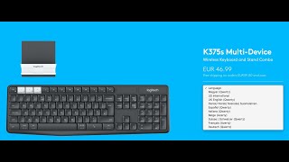 Logitech K375s MultiDevice Wireless Keyboard and Stand [upl. by Tumer498]