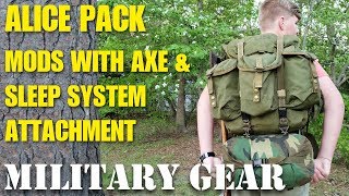 ALICE Pack mods with sleeping bag carrier [upl. by Sisxela441]