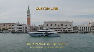 Custom Line Navetta 38 World Première  The Unveiling  Ferretti Group [upl. by Reffinnej]