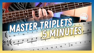 How to Master Triplet Feel on Bass in Just 5 Minutes FREE PDF  5Minute Bass Drills [upl. by Sanders]