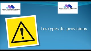 Les types de provisions [upl. by Jaf]