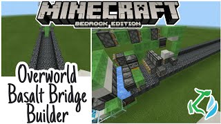 Overworld 5 Wide Basalt Bridge Maker Minecraft Bedrock editionPE 18x7 Fun Redstone [upl. by Enneirb923]