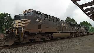 NS 4435 leads an intermodal train in Wernersville PA 230 [upl. by Anaitit75]