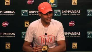 BNP Paribas Open Rafael Nadal Second Round Press Conference [upl. by Lanam116]