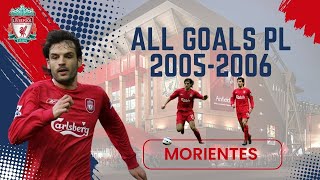 FERNANDO MORIENTES  All Premier League Goals For Liverpool FC 20052006 [upl. by Drobman]