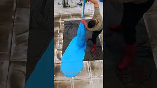 Espuma azul alfombra sucia limpieza P1 asmr satisfying newshorts viralshort shortvideo [upl. by Ynohtnael]