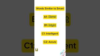 Ielts or Advanced adjectives a1b1c1c2 level of Smart [upl. by Cid]