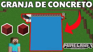 GRANJA DE CONCRETOHORMIGÓN SEMIAUTOMATICA  MINECRAFT BEDROCK 119 [upl. by Eelyram444]