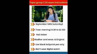 Tnpsc group 22A exam details instructions 2024  tnpsc group2 [upl. by Atterys]