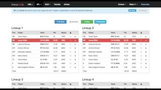 NFL Lineup Optimizer for Fanduel and Draftkings  lineuplabcom [upl. by Nwahsar647]