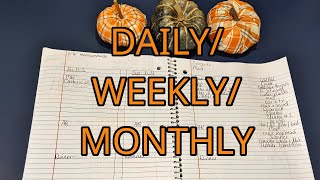 November 2023 Daily  Weekly  Plan With Me  Minimal Bullet Journal Setup For Productivity [upl. by Wendolyn]