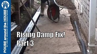 How to fix rising damp amp penetrating damp  PART 3 Channel drain  french drain installation [upl. by Huberty]